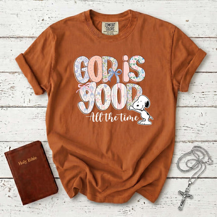 Comfort Colors God Is Good All The Time Snoopy T-Shirt