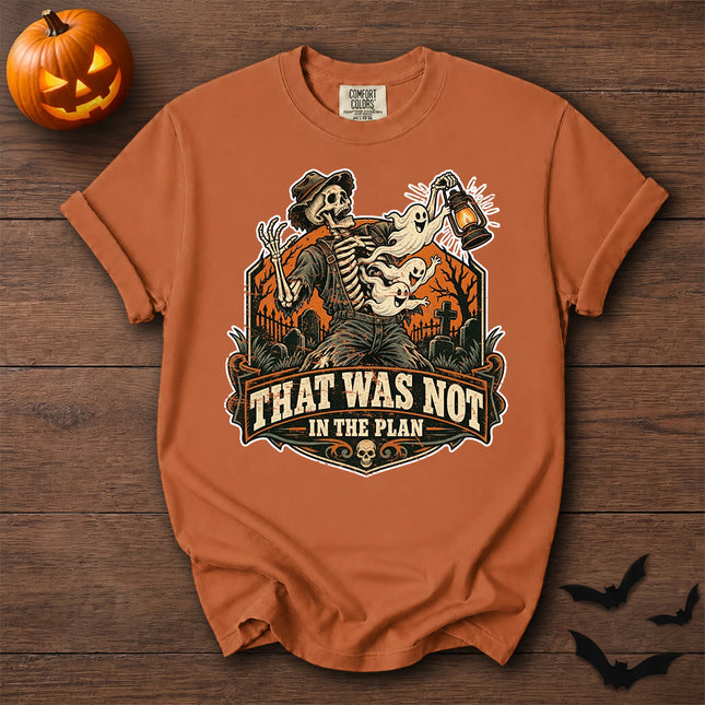 Comfort Colors Halloween Skeleton Ghost Graveyard Graphic T-Shirt