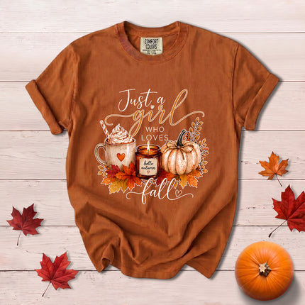 Comfort Colors Fall Autumn Pumpkin Spice Coffee Cozy Season T-Shirt