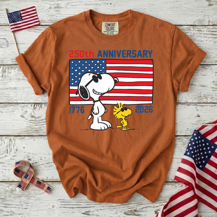 Comfort Colors 250th Anniversary USA Cool Dog Flag T-Shirt