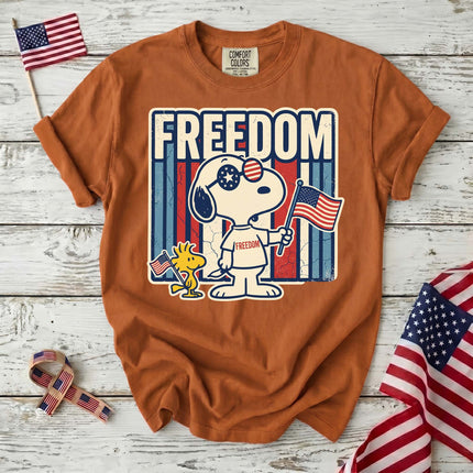 Comfort Colors 250th Anniversary USA Retro Freedom Dog T-Shirt