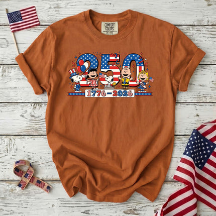Comfort Colors 250 Years 1776-2026 Patriotic Friends Celebration T-Shirt