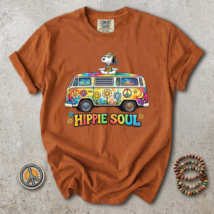 Comfort Colors Hippie Soul Tie Dye Van Peace Flower T-Shirt