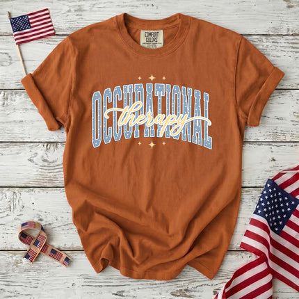 Comfort Colors Occupational Therapy Retro Collegiate Therapist Gift T-Shirt