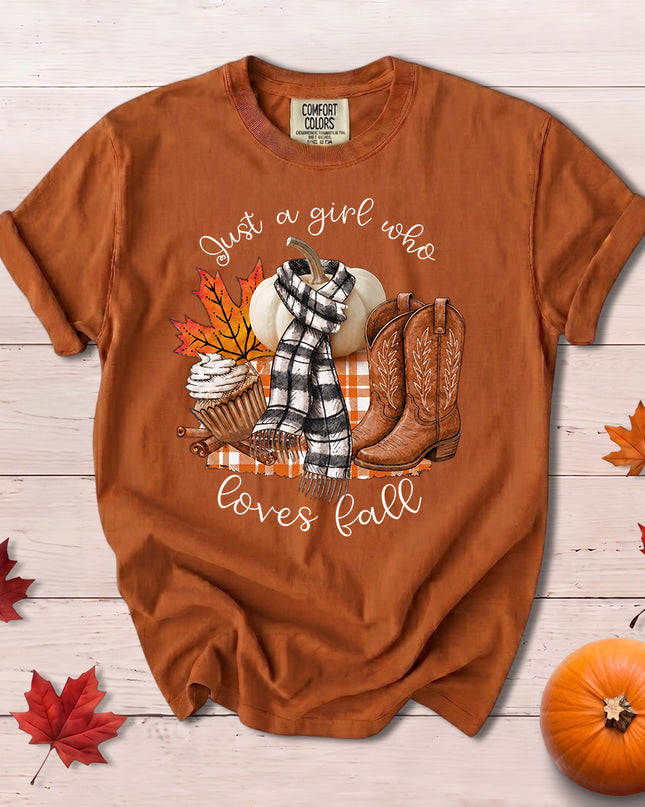 Comfort Colors Fall Autumn Cowboy Boots Pumpkin Cozy Western T-Shirt