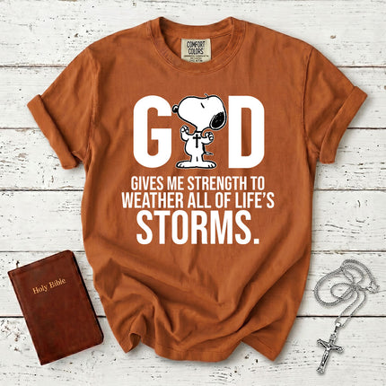 Comfort Colors God Gives Me Strength Christian T-Shirt