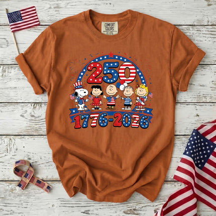 Comfort Colors 1776-2026 250 Years Patriotic Friends Parade T-Shirt