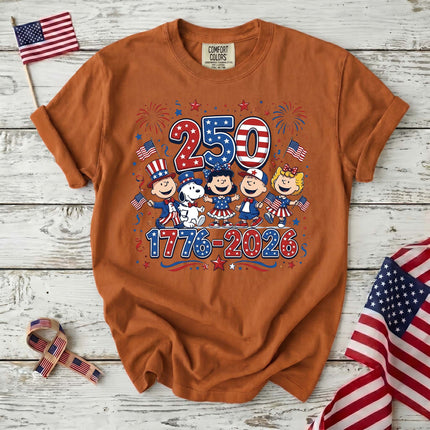 Comfort Colors 250 Years 1776-2026 Patriotic Squad Holiday T-Shirt