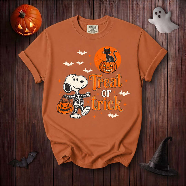 Comfort Colors Trick or Treat Halloween Pumpkin Graphic T-Shirt