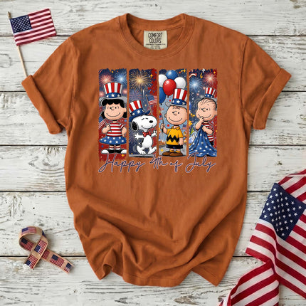 Comfort Colors Happy 4th Of July Patriotic Fireworks Friends T-Shirt