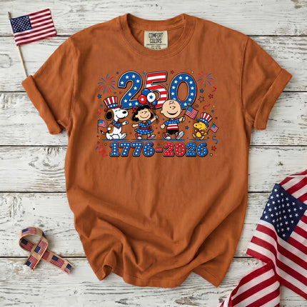 Comfort Colors 250 Years 1776-2026 Patriotic Fireworks Friends T-Shirt