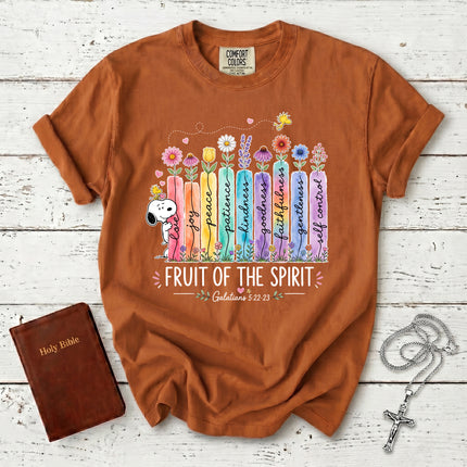 Comfort Colors Fruit of the Spirit Galatians 5:22 Pastel Garden Faith T-Shirt