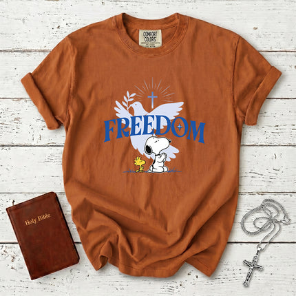 Comfort Colors Freedom Dove Cross Christian T-Shirt