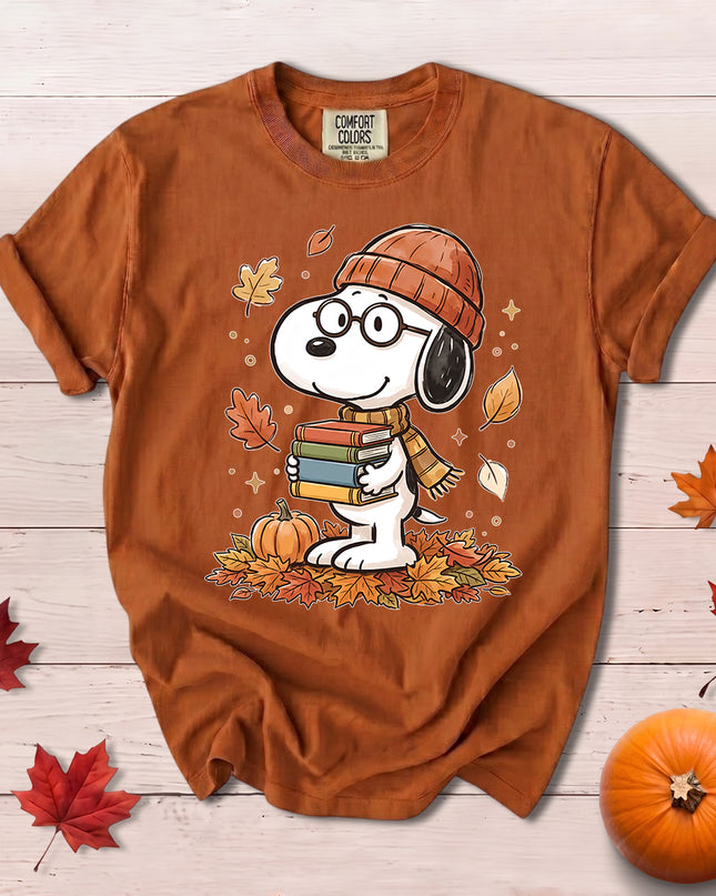 Comfort Colors Fall Reading Shirt Autumn Books Pumpkin Graphic T-Shirt