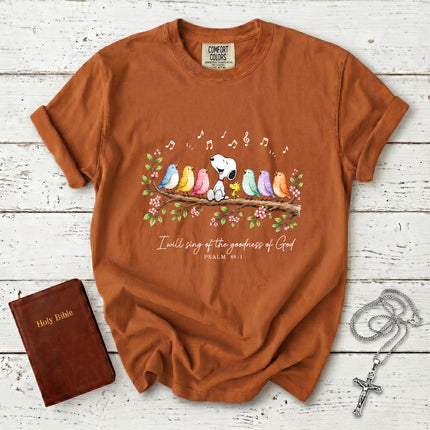 Comfort Colors Christian Psalm 89 1 Goodness of God Songbird Praise T-Shirt