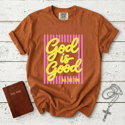 Comfort Colors God Is Good All The Time Christian Faith T-Shirt