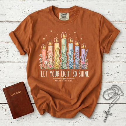 Comfort Colors Let Your Light So Shine Matthew 5:16 Christian Bible Verse T-Shirt