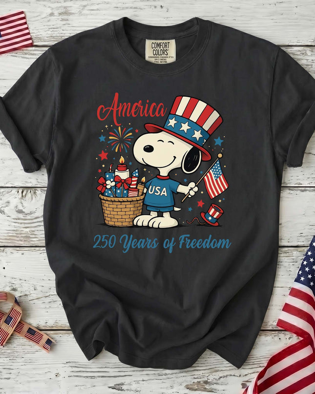 black_266ed330-014a-4802-a52c-0db946582e56 - AuraNations - Comfort Colors America 250 Years Of Freedom T-Shirt - Black / S - 250TH ANNIVERSARY, ALL, COMFORT COLORS, NO CUSTOM, PRODUCTS, SNPY, TSHIRT