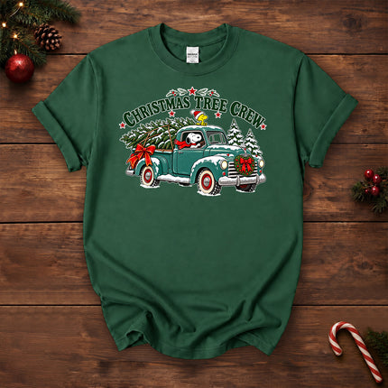 Christmas Tree Crew Vintage Pickup Truck T-Shirt