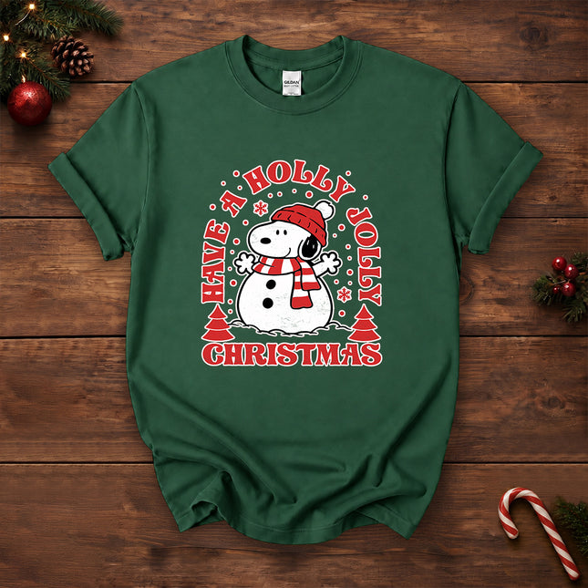 Holly Jolly Christmas Cozy Scarf Snowflake T-Shirt