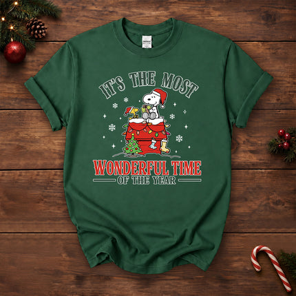 Most Wonderful Time of the Year Christmas Rooftop Graphic T-Shirt