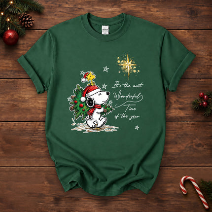 Most Wonderful Time Christmas Tree Star T-Shirt