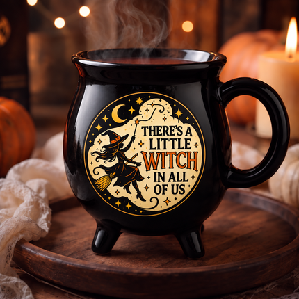 Little Witch Halloween Cauldron Ceramic Mug Gift for Her