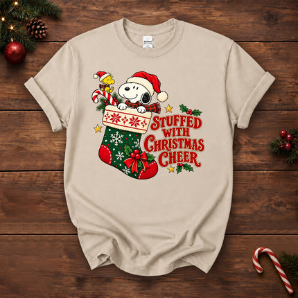 Stuffed With Christmas Cheer Stocking Holiday T-Shirt