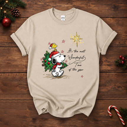 Most Wonderful Time Christmas Tree Star T-Shirt