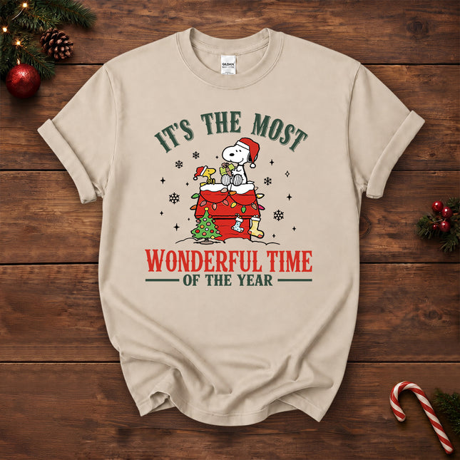Most Wonderful Time of the Year Christmas Rooftop Graphic T-Shirt