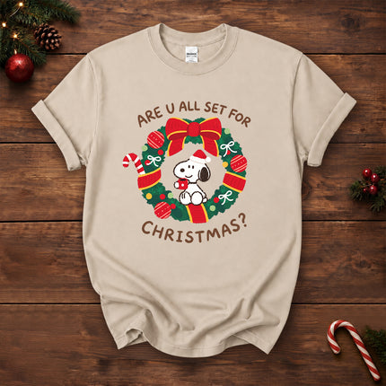 Christmas Wreath Are You All Set for Christmas T-Shirt